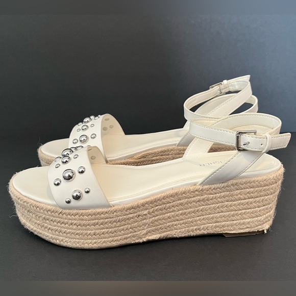 Marc Fisher Women's Joyce Ankle Strap Studded Espadrille Platform Sandals - Picture 3 of 13